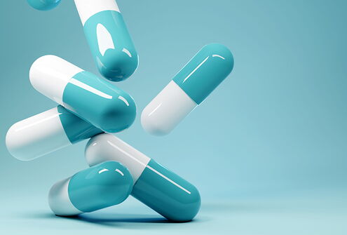 Blue Drug capsules